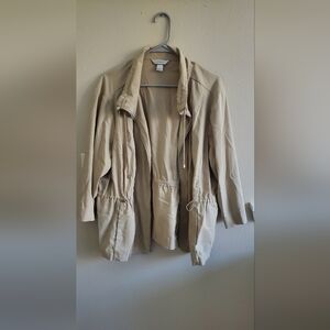 CJ Banks Beige Utility Jacket